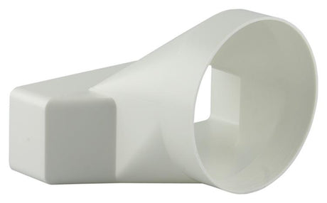Renson 1006411 - pvc verbindingsstuk rond rechth. 7021 wit ø 125mm | 2 stuks