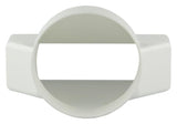 Renson 1006411 - pvc verbindingsstuk rond rechth. 7021 wit ø 125mm | 2 stuks