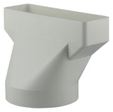 Renson 1006411 - pvc verbindingsstuk rond rechth. 7021 wit ø 125mm | 2 stuks