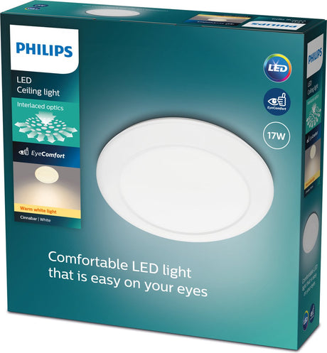 Philips cinnabar plafonnière - warmwit licht - 32cm