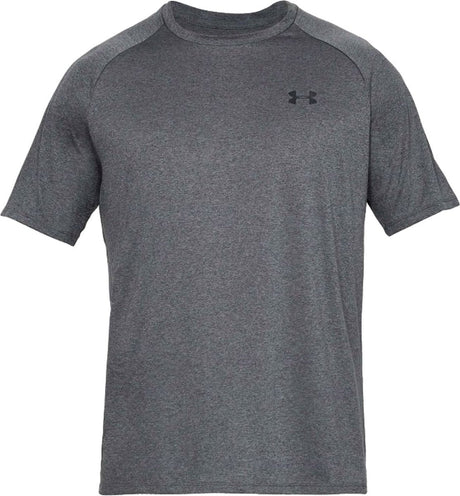 Under Armour UA Tech 2.0 SS Tee-Gry Herren-Sportshirt – Carbon Heather – Schwarz