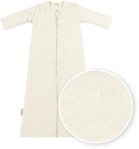Meyco Baby Studio Collection Clouds Babyschlafsack mit abzippbaren Ärmeln – Natur – 110 cm – 2,5 Tog