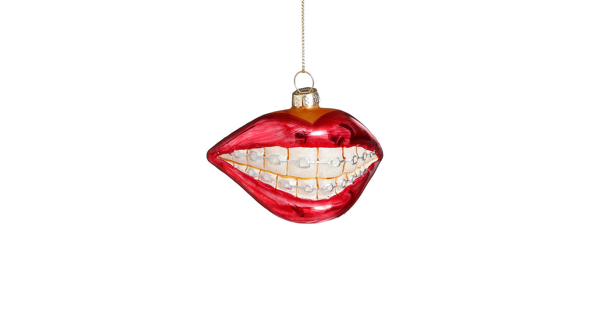 Ornament lippen roze - h6,5cm