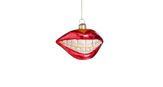 Ornament lippen roze - h6,5cm