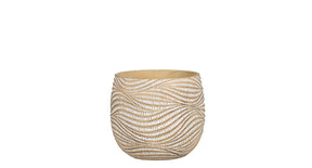 Hendrick pot rond creme - h19xd21,5cm