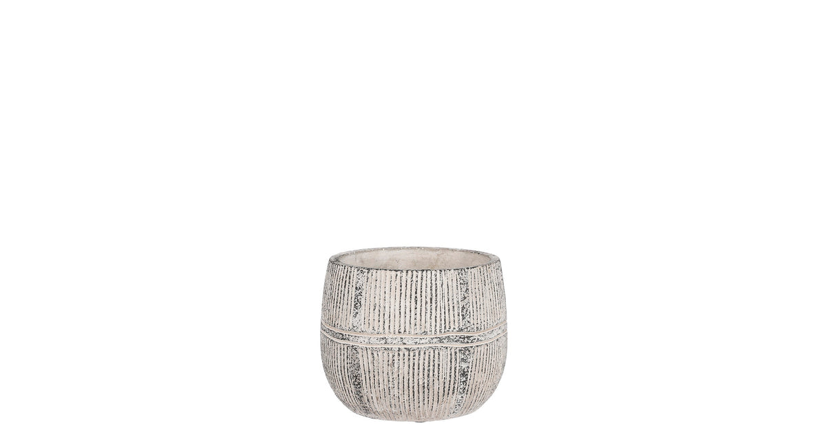 Olaf pot rond grijs - h10,5xd13cm