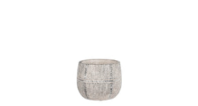 Olaf pot rond grijs - h10,5xd13cm