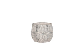 Olaf pot rond grijs - h12,5xd14cm