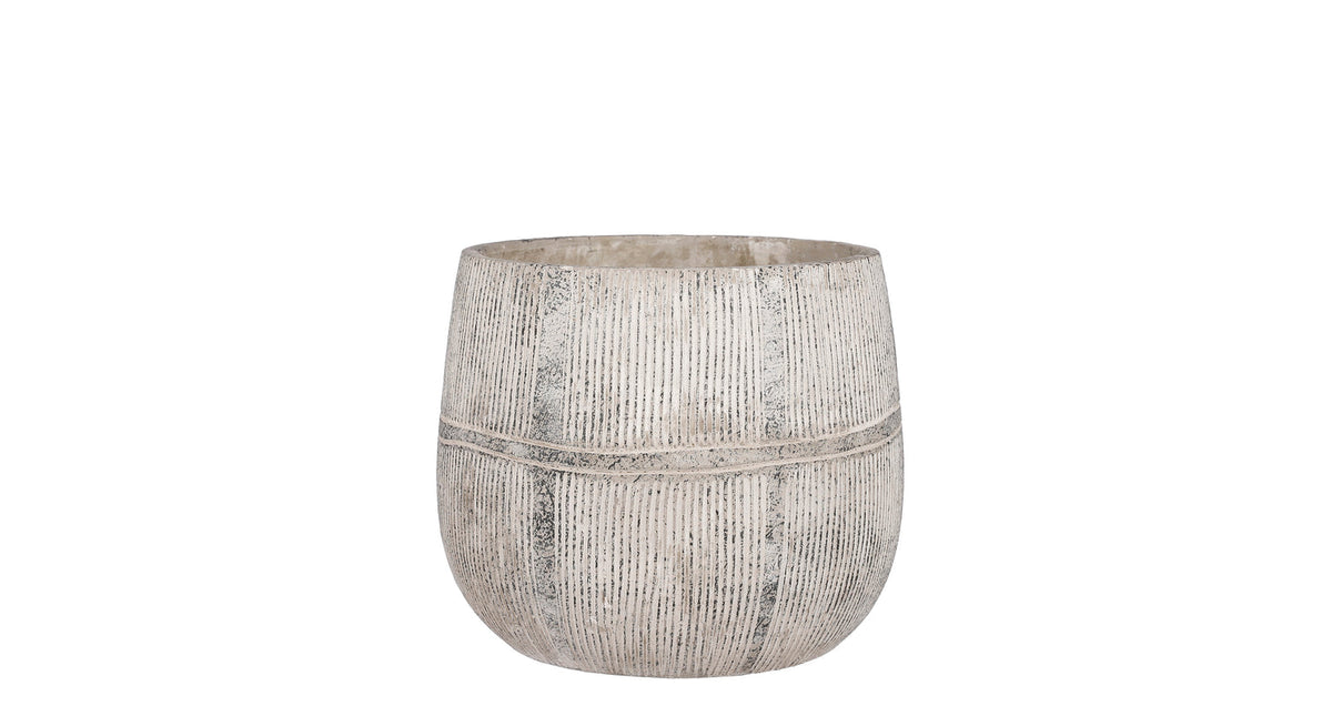 Olaf pot rond grijs - h18,5xd21cm