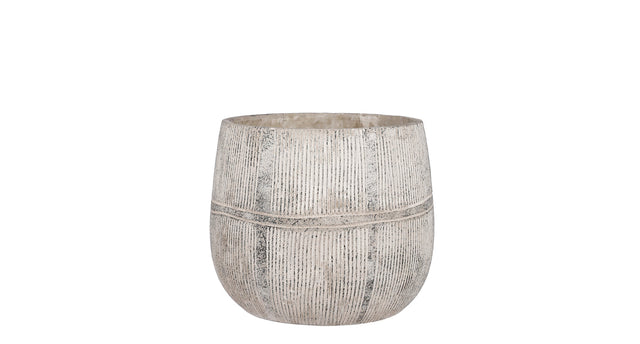 Olaf pot rond grijs - h18,5xd21cm
