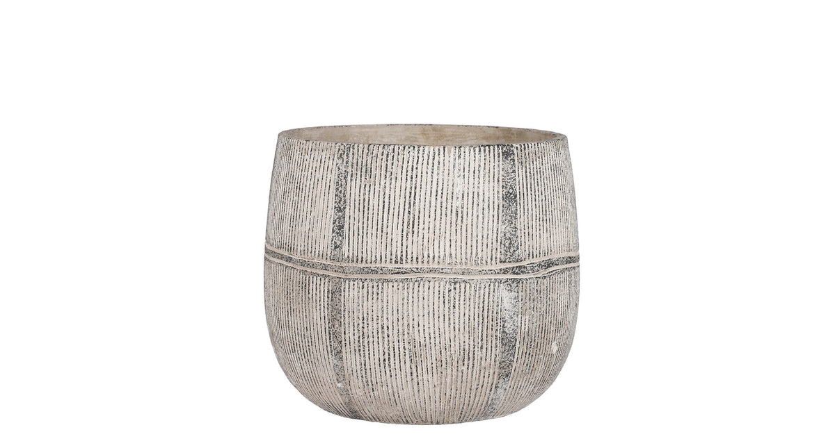 Olaf pot rond grijs - h20xd22,5cm