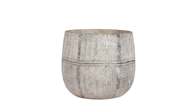 Olaf pot rond grijs - h20xd22,5cm