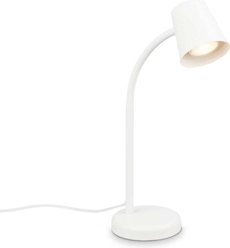 Briloner skriva - Tischlampe - Schreibtischlampe - mit Kabel - drehbare Tischlampe - exkl. gu10 – 13 x 38,5 cm – weiß