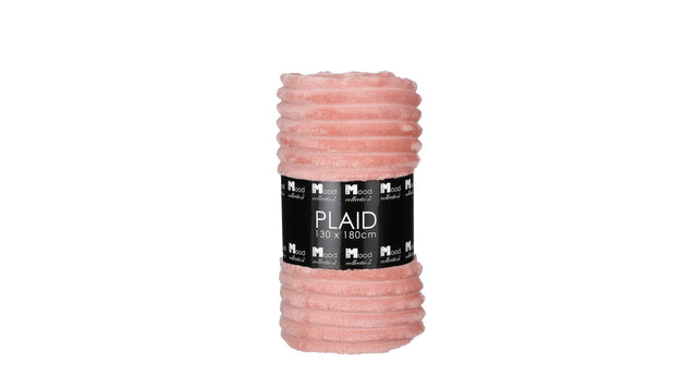 Lorens fleece plaid perzik - l180xb130cm