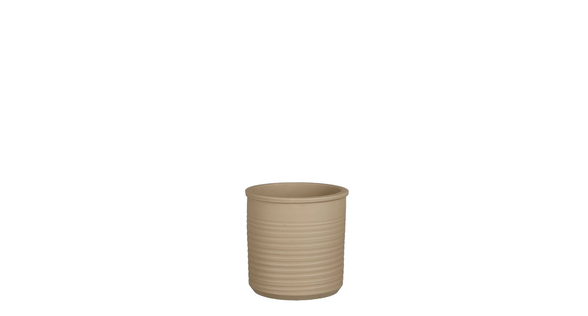 Momo pot cilinder taupe - h16xd16cm