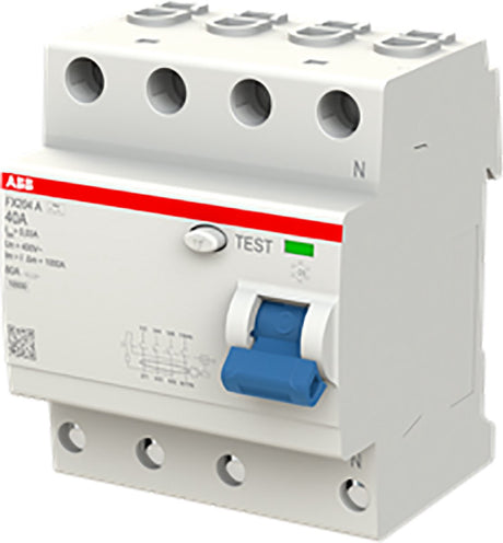 Busch-jaeger abb fx204 4p type a 30ma 40a rcd aardlekautomaat - 2csf204165r1400 - e3zuk