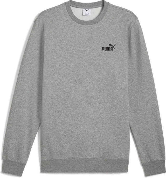 Puma ess klein Nr. 1 Logo Crew FL Unisex-Pullover – mittelgrau meliert