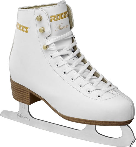 Roces – Nirvana – Eiskunstlaufschuhe – Eislaufen Damen – Weiß – Extra Knöchelunterstützung, Komfort-Warmfutter – Größe EU 37