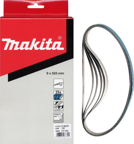 Makita Zubehör Schleifband blau Länge 533 mm Breite 9 mm Körnung 80 – P-39453