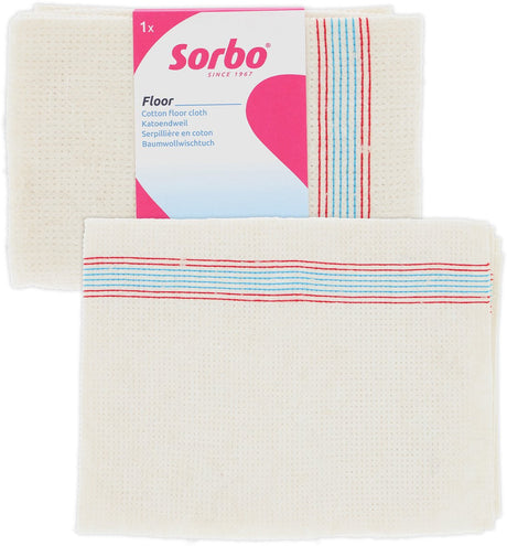 Sorbo genähter Mopp 5 Stück - Baumwollmopp 60x60 cm - waschbar für Fliesen- und Hartböden