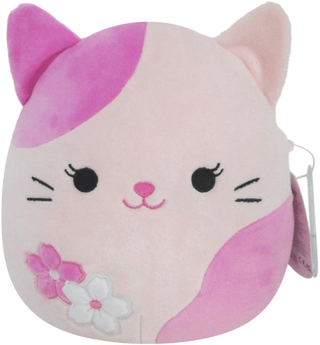 Squishmallows - little plush 19cm roseanne - pink cat w sakura flowers