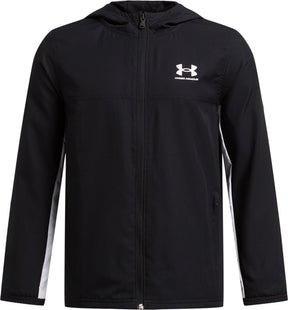 Under armour ua b rival wvn jacket jongens sportvest - zwart