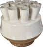 Hd collection vaas stoneware wit 36.5x36.5x33cm
