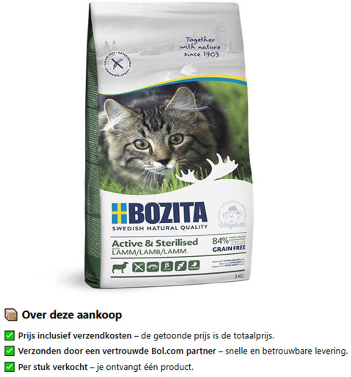 Bozita aktiv sterilisiert - 2 kg - Lamm