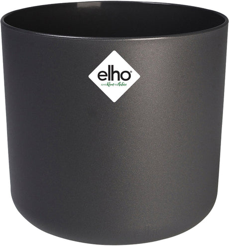 Elho b.for soft rond 25 - bloempot voor binnen - 100% gerecycled plastic - ø 24.7 x h 23.3 cm - antraciet