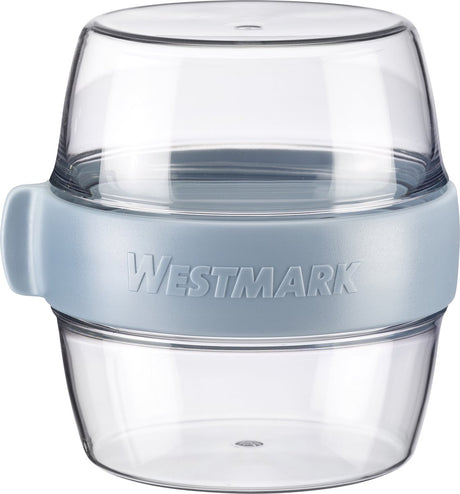 Westmark Pocketbox Maxi, praktische Mitnahmedose, ideal für Joghurt, Obst, Gemüse, Snacks, 700 ml (2 x 350 ml), BPA-frei, blau
