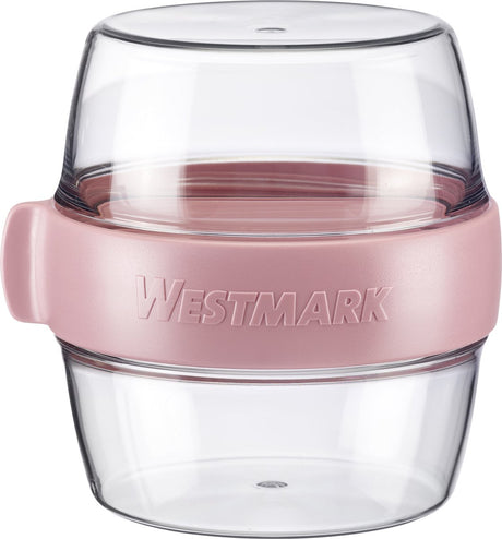 Westmark Pocketbox Maxi, praktische Mitnahmedose, ideal für Joghurt, Obst, Gemüse, Snacks, 700 ml (2 x 350 ml), BPA-frei, rosa