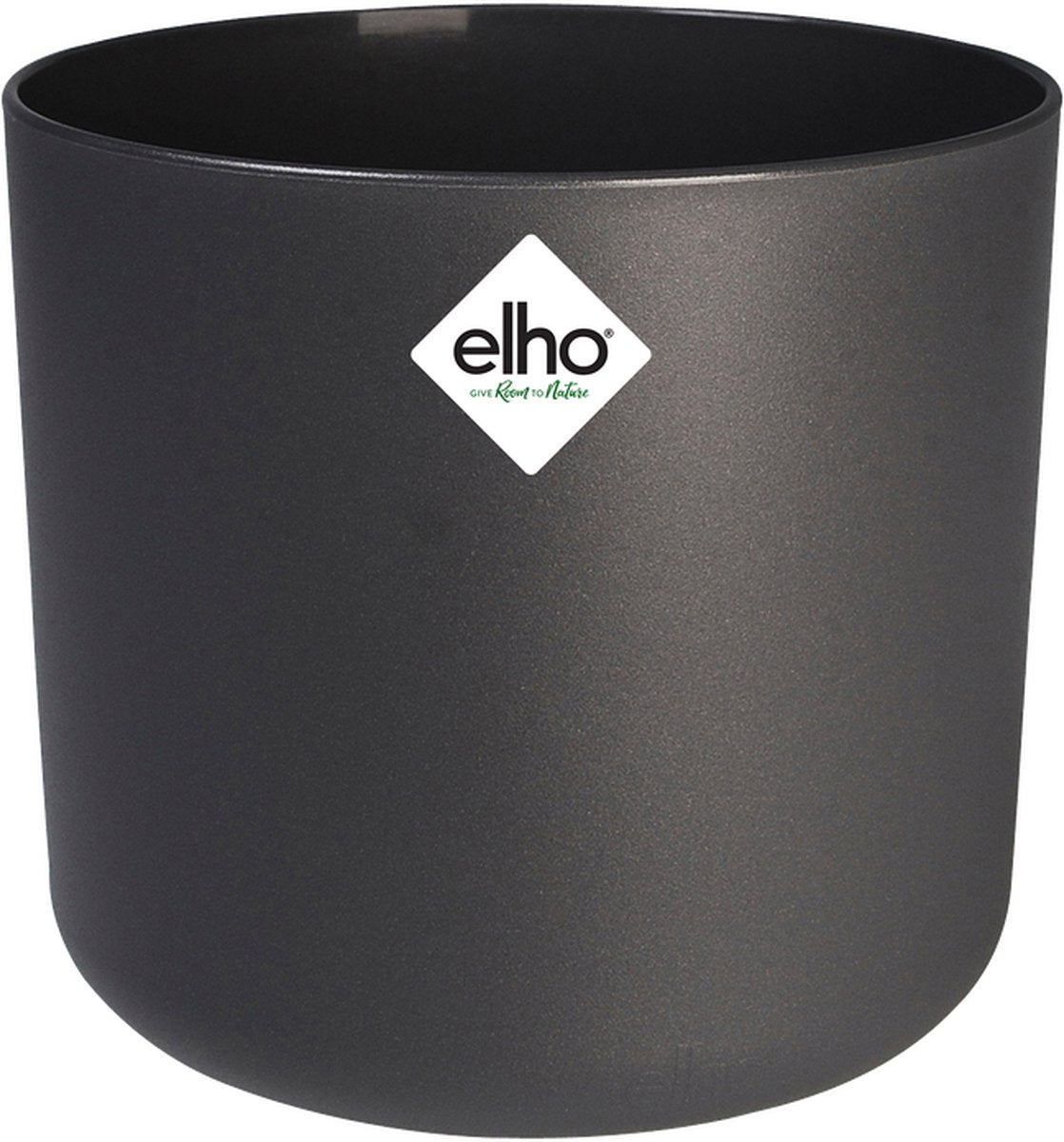 Elho b.for soft rond 18 - bloempot voor binnen - 100% gerecycled plastic - ø 18.3 x h 16.7 cm - antraciet