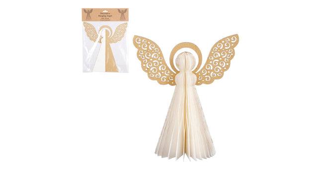 Ornament engel wit - h30xd30cm