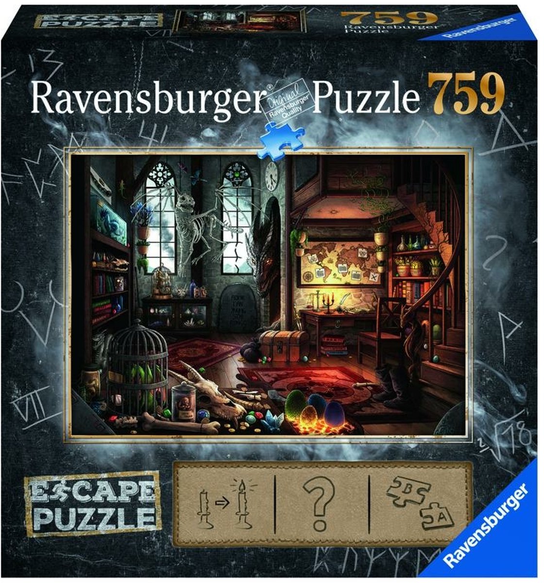 Ravensburger Escape Room Puzzle - Drachenlabor, 759 Teile