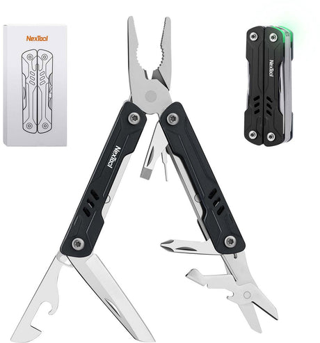 Nextool mini sailor s11 – multitool 11-in-1 – zwart rvs – compact veelzijdig