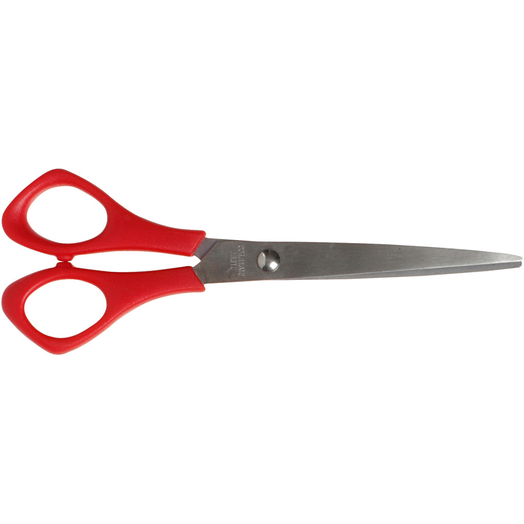 Creativ Firmenschulschere, L: 16 cm, spitz, Linkshänder, rot, 1 Stück