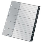 Alphabetische Tabs Leitz Recycle 1207 grau PP (Polypropylen)