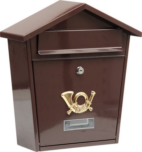 Vorel-Briefkasten braun mit 2 Schlüsseln – 370 x 320 x 105 mm