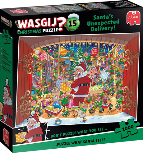 Jumbo wasgij christmas 15 - santa's unexpected delivery! - puzzel van 1000 stukjes