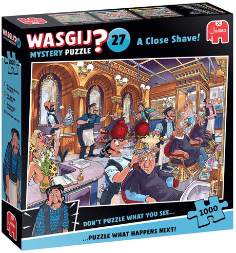 Jumbo Wasgij Mystery 27 Puzzle – Flamme in der Pfanne!, 1000 Teile.