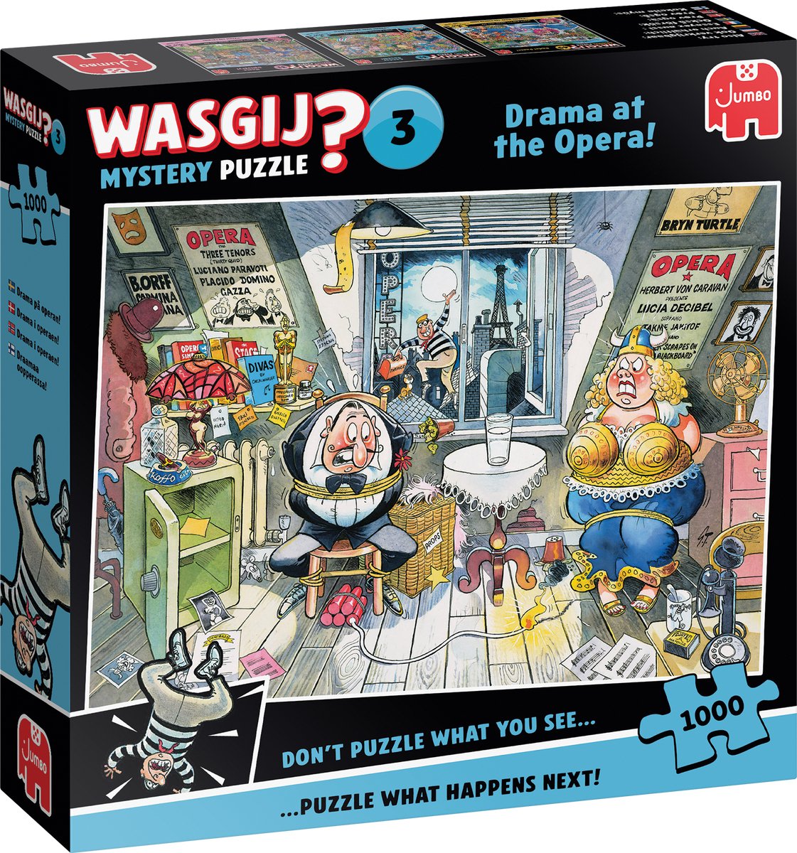 Jumbo wasgij mystery 3 - drama at the opera! - puzzel van 1000 stukjes