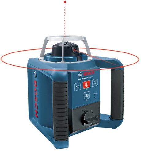 Bosch Professional GRL 300 HV - Rotationslaser - inklusive Laserempfänger - Akkus - Ladegerät - L-Boxx