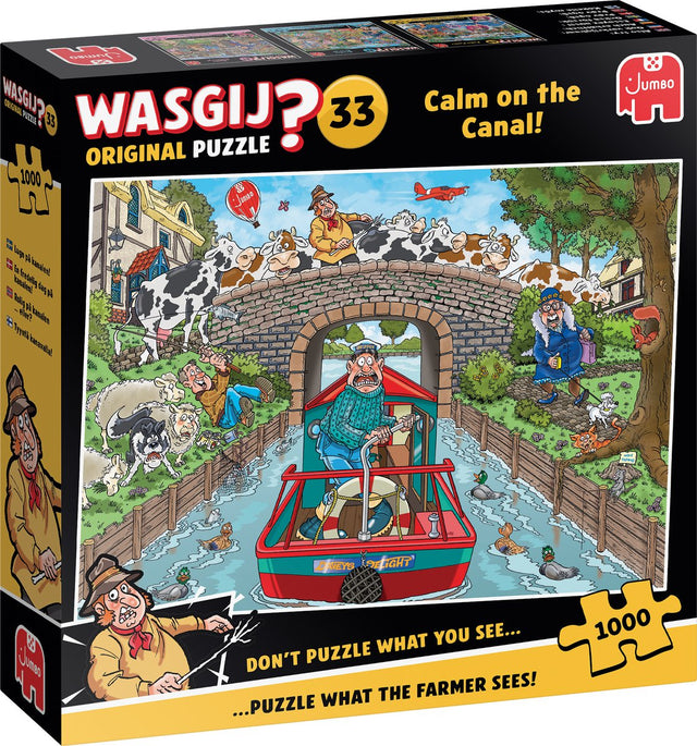 Jumbo wasgij original 33 - calm on the canal! - puzzel van 1000 stukjes