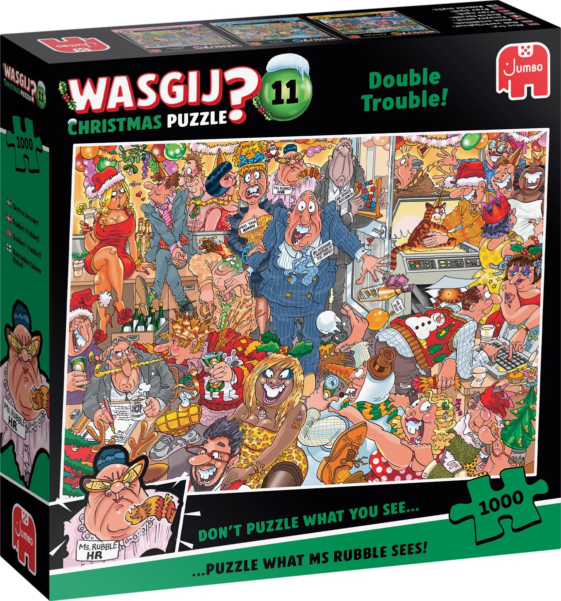Jumbo wasgij christmas 11 - double trouble! - puzzel van 1000 stukjes