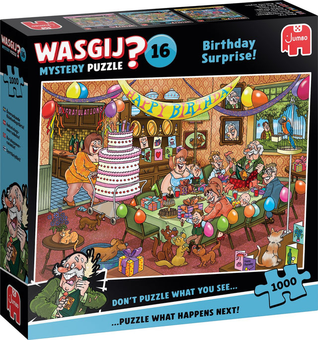 Jumbo wasgij mystery 16 - birthday surprise! - puzzel van 1000 stukjes
