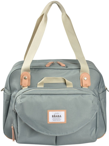 Béaba Geneve – Wickeltasche – Wickeltasche – modularer Stil – großes Fassungsvermögen – inklusive isothermer Lunch-Bag-Wickelunterlage – grün