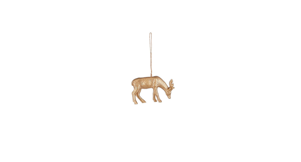Ornament hert goud - l9xb2xh5,5cm