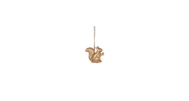 Ornament eekhoorn goud - l6,5xb2,5xh5,5cm