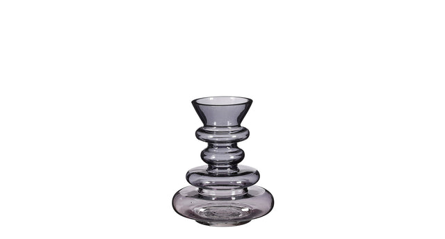 Ivor vaas glas d.bruin - h16xd14cm