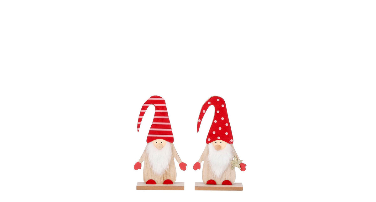 Kerstman rood 2 assorti - l16xb6xh28cm